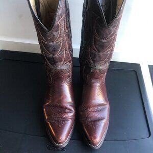 Genuine Leather Western Boots in Rich Brown